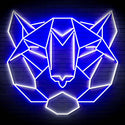 ADVPRO Origami Tiger Head Face Ultra-Bright LED Neon Sign fn-i4066 - White & Blue
