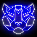 ADVPRO Origami Tiger Head Face Ultra-Bright LED Neon Sign fn-i4066 - White & Blue