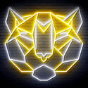 ADVPRO Origami Tiger Head Face Ultra-Bright LED Neon Sign fn-i4066 - White & Golden Yellow