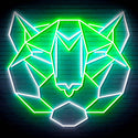 ADVPRO Origami Tiger Head Face Ultra-Bright LED Neon Sign fn-i4066 - White & Green