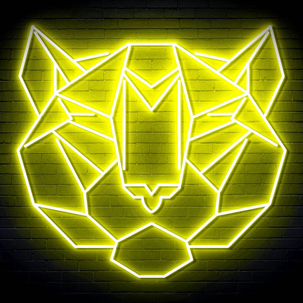 ADVPRO Origami Tiger Head Face Ultra-Bright LED Neon Sign fn-i4066 - Yellow