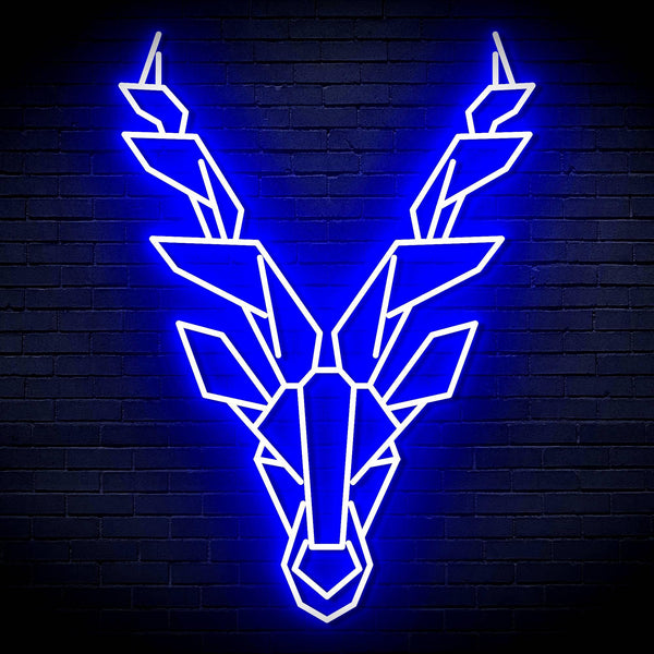 ADVPRO Origami Deer Head Face Ultra-Bright LED Neon Sign fn-i4067 - Blue