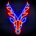 ADVPRO Origami Deer Head Face Ultra-Bright LED Neon Sign fn-i4067 - Blue & Red