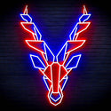 ADVPRO Origami Deer Head Face Ultra-Bright LED Neon Sign fn-i4067 - Blue & Red