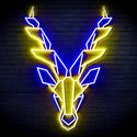 ADVPRO Origami Deer Head Face Ultra-Bright LED Neon Sign fn-i4067 - Blue & Yellow