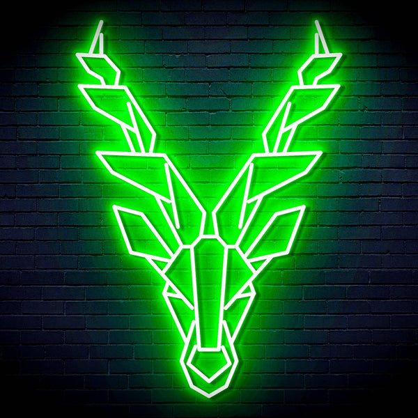 ADVPRO Origami Deer Head Face Ultra-Bright LED Neon Sign fn-i4067 - Golden Yellow