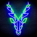 ADVPRO Origami Deer Head Face Ultra-Bright LED Neon Sign fn-i4067 - Green & Blue