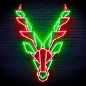 ADVPRO Origami Deer Head Face Ultra-Bright LED Neon Sign fn-i4067 - Green & Red