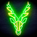 ADVPRO Origami Deer Head Face Ultra-Bright LED Neon Sign fn-i4067 - Green & Yellow