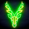 ADVPRO Origami Deer Head Face Ultra-Bright LED Neon Sign fn-i4067 - Green & Yellow