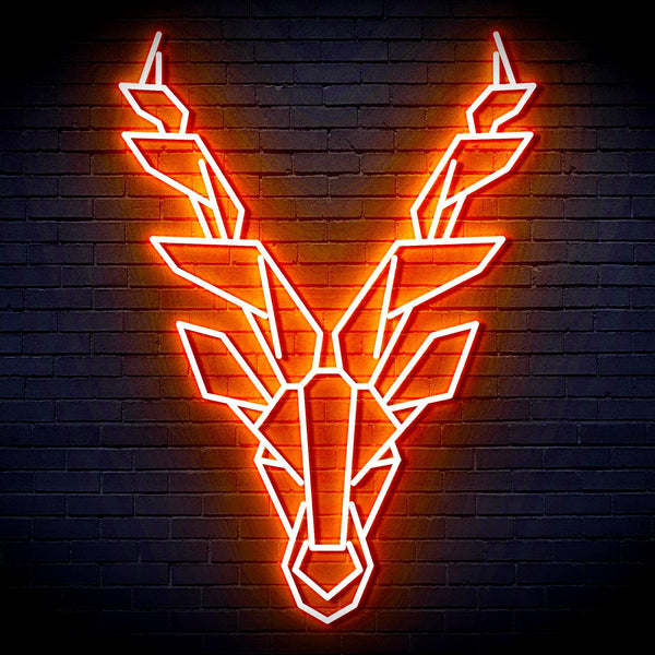 ADVPRO Origami Deer Head Face Ultra-Bright LED Neon Sign fn-i4067 - Orange