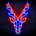 ADVPRO Origami Deer Head Face Ultra-Bright LED Neon Sign fn-i4067 - Red & Blue