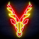ADVPRO Origami Deer Head Face Ultra-Bright LED Neon Sign fn-i4067 - Red & Yellow