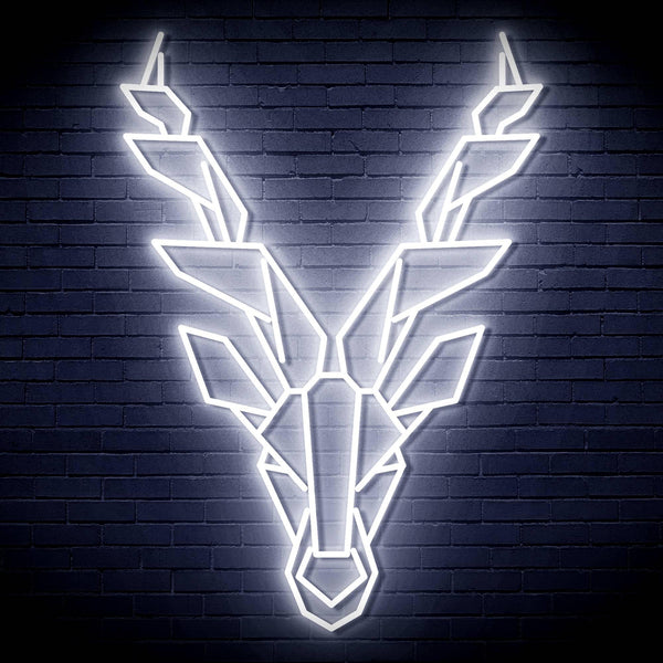 ADVPRO Origami Deer Head Face Ultra-Bright LED Neon Sign fn-i4067 - White