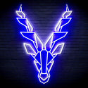 ADVPRO Origami Deer Head Face Ultra-Bright LED Neon Sign fn-i4067 - White & Blue