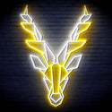 ADVPRO Origami Deer Head Face Ultra-Bright LED Neon Sign fn-i4067 - White & Golden Yellow