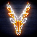 ADVPRO Origami Deer Head Face Ultra-Bright LED Neon Sign fn-i4067 - White & Orange