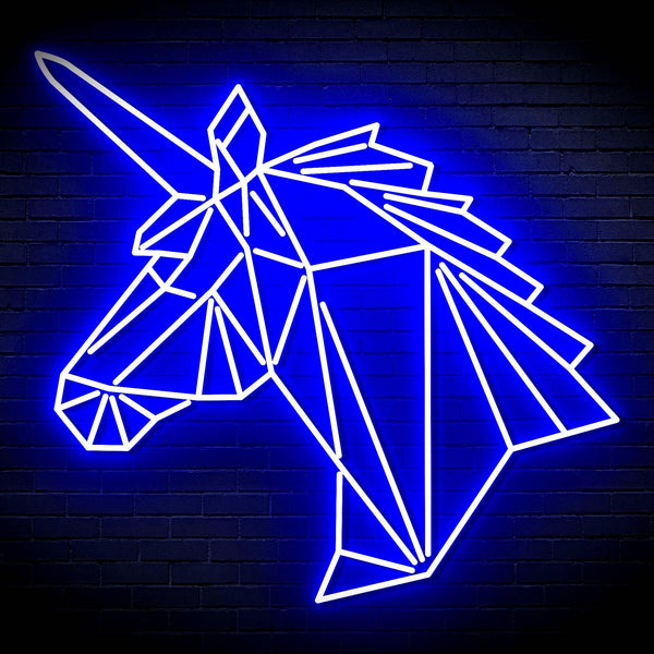 ADVPRO Origami Unicorn Head Face Ultra-Bright LED Neon Sign fn-i4068 - Blue