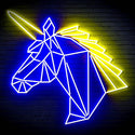 ADVPRO Origami Unicorn Head Face Ultra-Bright LED Neon Sign fn-i4068 - Blue & Yellow