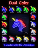 ADVPRO Origami Unicorn Head Face Ultra-Bright LED Neon Sign fn-i4068 - Dual-Color