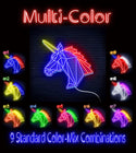 ADVPRO Origami Unicorn Head Face Ultra-Bright LED Neon Sign fn-i4068 - Multi-Color