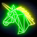 ADVPRO Origami Unicorn Head Face Ultra-Bright LED Neon Sign fn-i4068 - Green & Yellow