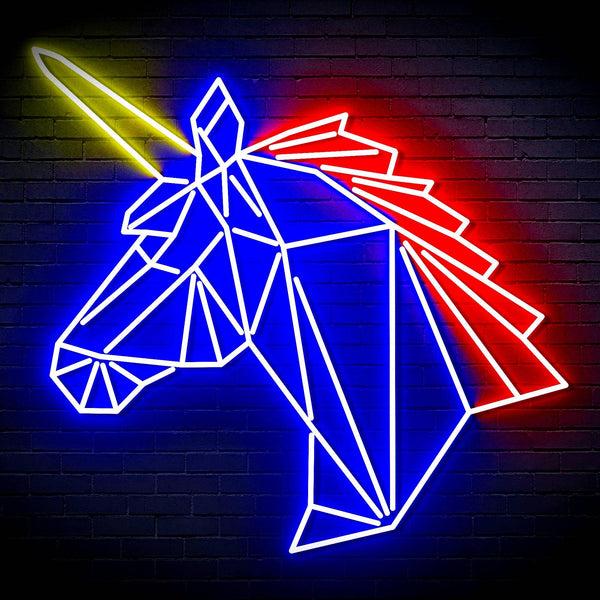 ADVPRO Origami Unicorn Head Face Ultra-Bright LED Neon Sign fn-i4068 - Multi-Color 1