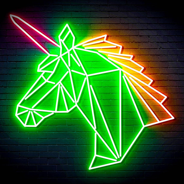 ADVPRO Origami Unicorn Head Face Ultra-Bright LED Neon Sign fn-i4068 - Multi-Color 4