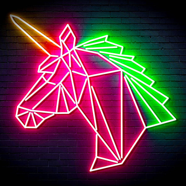 ADVPRO Origami Unicorn Head Face Ultra-Bright LED Neon Sign fn-i4068 - Multi-Color 5