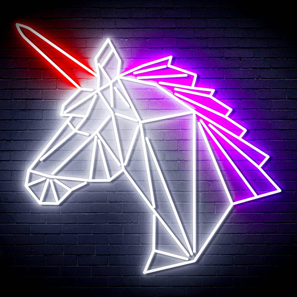 ADVPRO Origami Unicorn Head Face Ultra-Bright LED Neon Sign fn-i4068 - Multi-Color 8