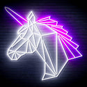ADVPRO Origami Unicorn Head Face Ultra-Bright LED Neon Sign fn-i4068 - White & Purple