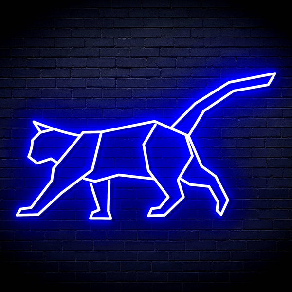 ADVPRO Origami Cat Ultra-Bright LED Neon Sign fn-i4069 - Blue