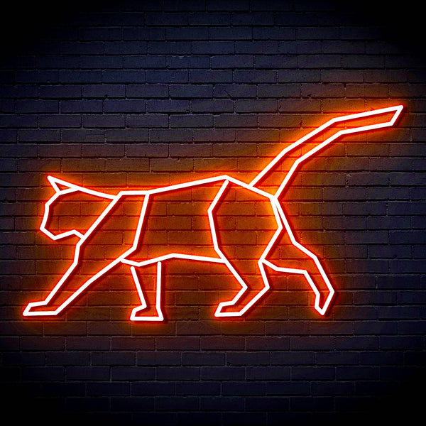 ADVPRO Origami Cat Ultra-Bright LED Neon Sign fn-i4069 - Orange