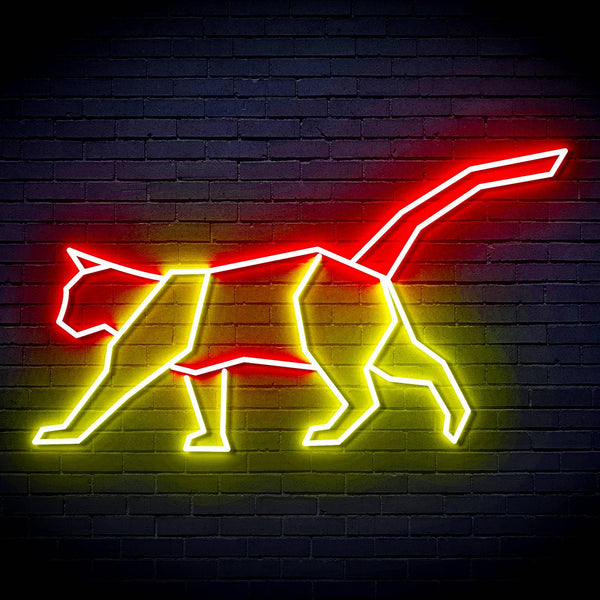 ADVPRO Origami Cat Ultra-Bright LED Neon Sign fn-i4069 - Red & Yellow