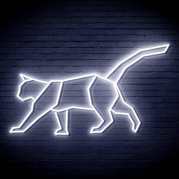 ADVPRO Origami Cat Ultra-Bright LED Neon Sign fn-i4069 - White