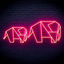 ADVPRO Origami Elephants Ultra-Bright LED Neon Sign fn-i4070 - Pink