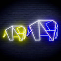 ADVPRO Origami Elephants Ultra-Bright LED Neon Sign fn-i4070 - Multi-Color 1