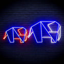 ADVPRO Origami Elephants Ultra-Bright LED Neon Sign fn-i4070 - Multi-Color 3
