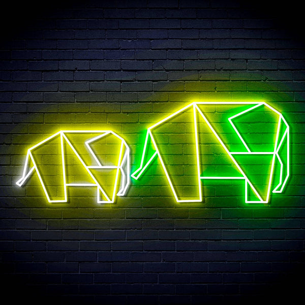 ADVPRO Origami Elephants Ultra-Bright LED Neon Sign fn-i4070 - Multi-Color 6