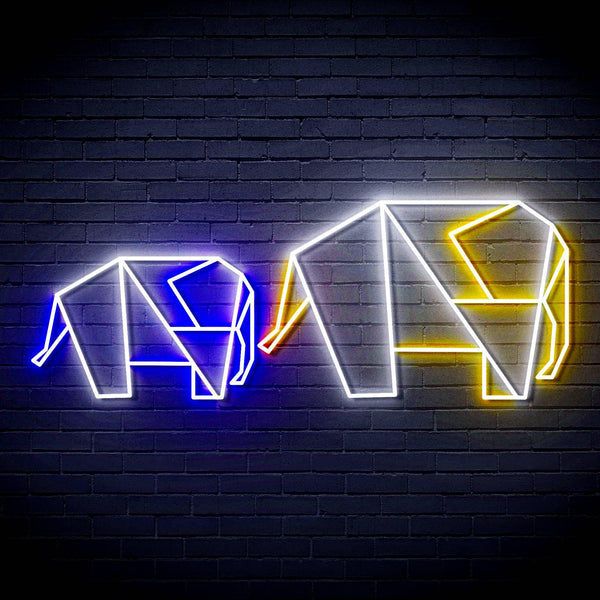 ADVPRO Origami Elephants Ultra-Bright LED Neon Sign fn-i4070 - Multi-Color 9