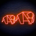 ADVPRO Origami Elephants Ultra-Bright LED Neon Sign fn-i4070 - Orange