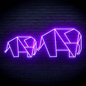 ADVPRO Origami Elephants Ultra-Bright LED Neon Sign fn-i4070 - Purple