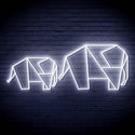 ADVPRO Origami Elephants Ultra-Bright LED Neon Sign fn-i4070 - White