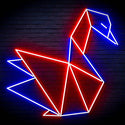 ADVPRO Origami Swan Ultra-Bright LED Neon Sign fn-i4071 - Blue & Red