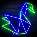 ADVPRO Origami Swan Ultra-Bright LED Neon Sign fn-i4071 - Green & Blue