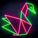 ADVPRO Origami Swan Ultra-Bright LED Neon Sign fn-i4071 - Green & Pink