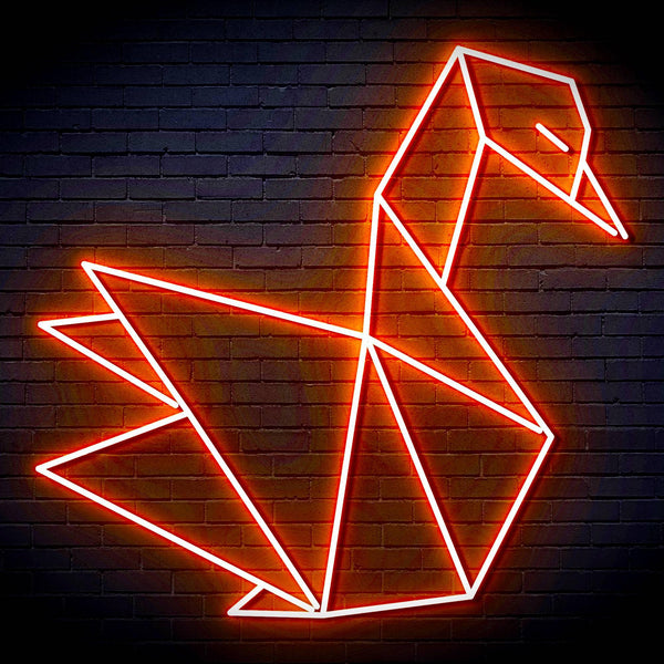 ADVPRO Origami Swan Ultra-Bright LED Neon Sign fn-i4071 - Orange
