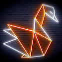 ADVPRO Origami Swan Ultra-Bright LED Neon Sign fn-i4071 - White & Orange