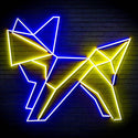 ADVPRO Origami Fox Ultra-Bright LED Neon Sign fn-i4072 - Blue & Yellow