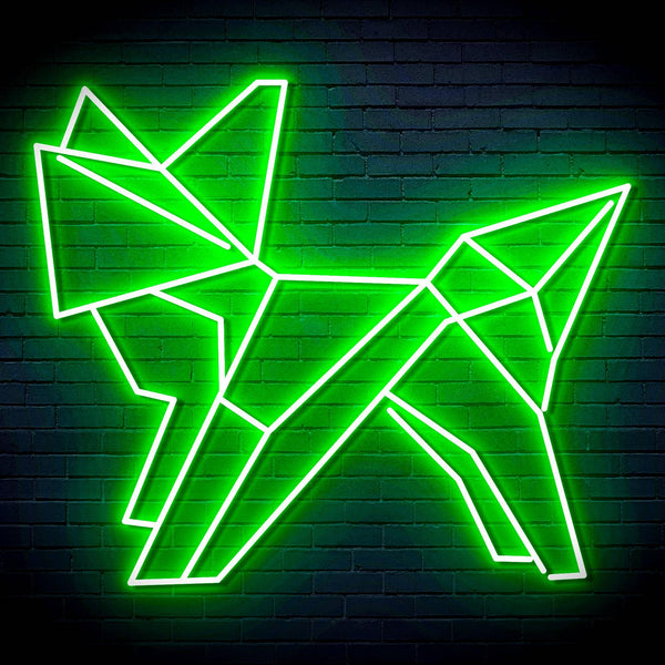 ADVPRO Origami Fox Ultra-Bright LED Neon Sign fn-i4072 - Golden Yellow